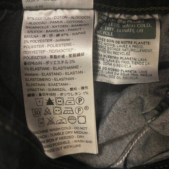 🔥 Levi’s Wedgie Black Distressed Straight Leg Jeans – Size 29 🔥 - Picture 11 of 11